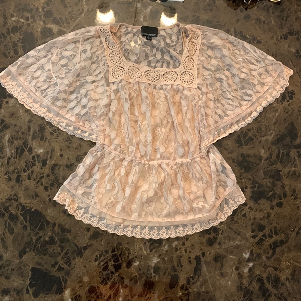 Cynthia Rowley Lace Top. Size M.